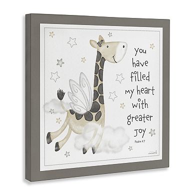 Stupell Home Decor Psalm Verse Giraffe Canvas Wall Art