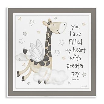 Stupell Home Decor Psalm Verse Giraffe Plaque Wall Art