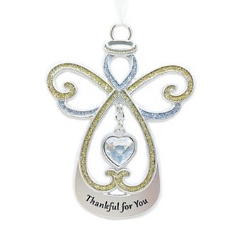 Thankful for You Angel Sentiment Ornament
