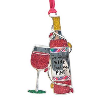 Drinking Wine Feeling Fine Spirit Sentiment Ornament