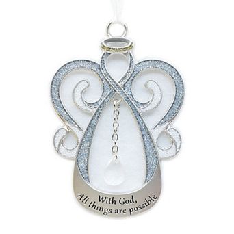 With God All Things Are Possible Angel Sentiment Ornament