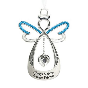 Always Sisters Forever Friends Angel Sentiment Ornament