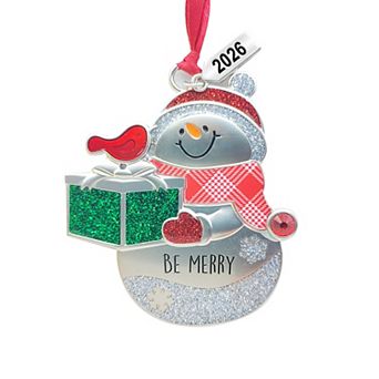 Be Merry with Crystal and Dated 2026 Charm Sentiment Ornament