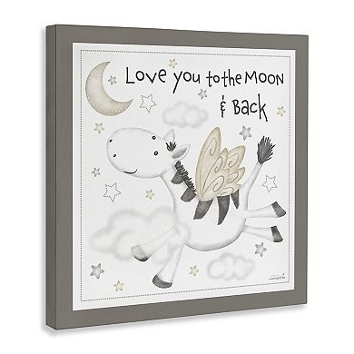 Stupell Home Decor Moon & Back Zebra Canvas Wall Art