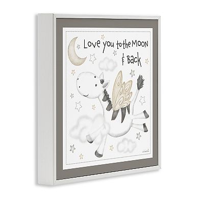 Stupell Home Decor Moon & Back Zebra Framed Wall Art