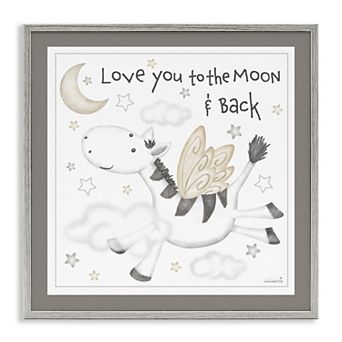 Stupell Home Decor Moon & Back Zebra Framed Wall Art