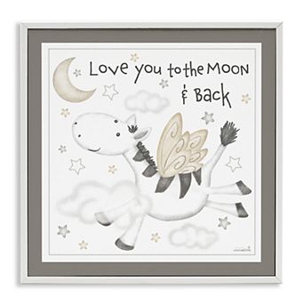Stupell Home Decor Moon & Back Zebra Framed Wall Art
