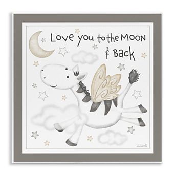 Stupell Home Decor Moon & Back Zebra Plaque Wall Art