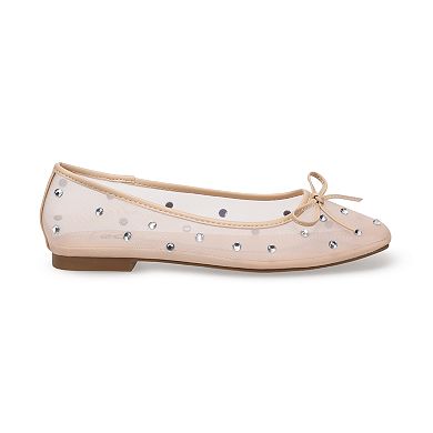 SO® Lailanii Jewel Mesh Women's Ballet Flats