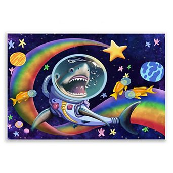 Stupell Home Decor Shark In Outer Space Plaque Wall Art