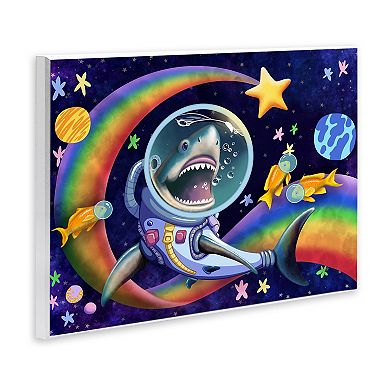 Stupell Home Decor Shark In Outer Space Plaque Wall Art