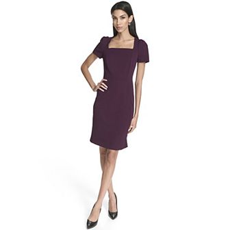 Women's Andrew Marc Short Sleeve Squareneck Sheath Dress