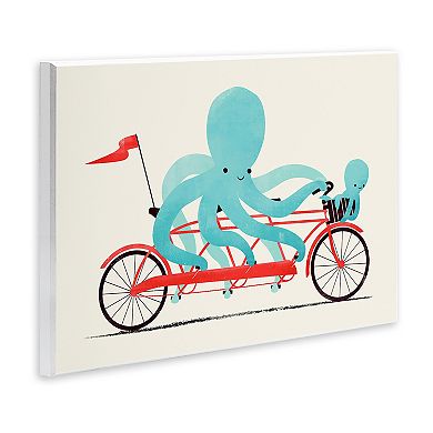 Stupell Home Decor Octopus Tandem Bicycle Plaque Wall Art