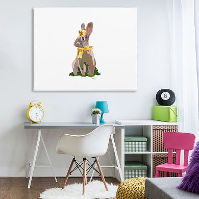 Stupell Home Decor Royal Bunny With Crown Canvas Wall Art