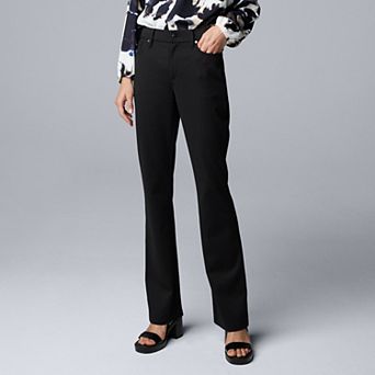 Women's Simply Vera Vera Wang Mid Rise 5-Pocket Ponte Bootcut Pants