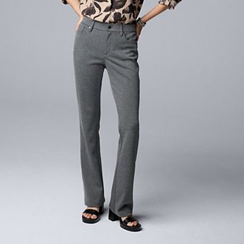 Women's Simply Vera Vera Wang Mid Rise 5-Pocket Ponte Bootcut Pants
