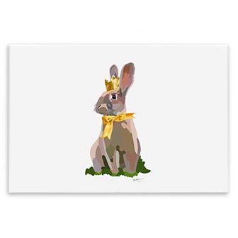 Stupell Home Decor Royal Bunny With Crown Plaque Wall Art