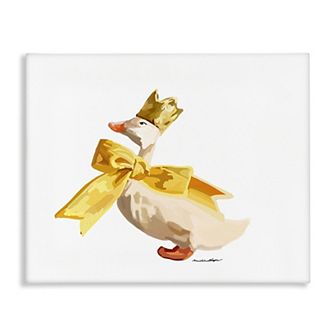 Stupell Home Decor Royal Duck With Bow Canvas Wall Art