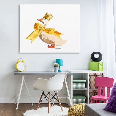 Stupell Home Decor Royal Duck With Bow Canvas Wall Art