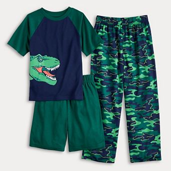 Boys 4-16 Cuddl Duds® 3 pc Pajama Top & Pajama Bottoms Set