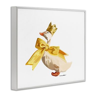 Stupell Home Decor Royal Duck with Bow Canvas Wall Art