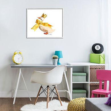 Stupell Home Decor Royal Duck with Bow Canvas Wall Art
