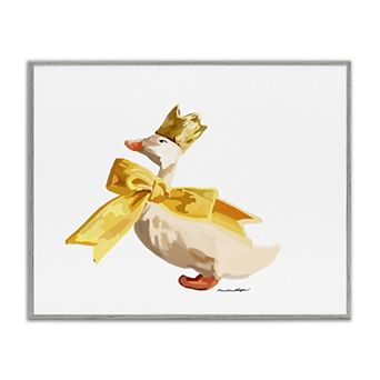 Stupell Home Decor Royal Duck with Bow Canvas Wall Art