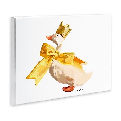 Stupell Home Decor Royal Duck with Bow Wooden Wall Art