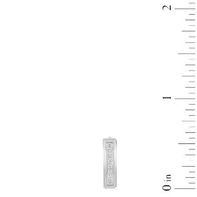 Men's Steel Nation Stainless Steel 1/6 Carat T.W. Diamond Huggie Hoop Earrings
