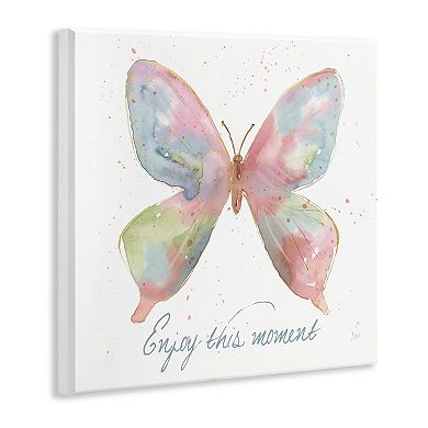 Stupell Home Decor Enjoy This Moment Butterfly Wooden Wall Art