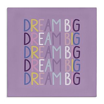 Stupell Home Decor Dream Big Purple Phrase Canvas Wall Art
