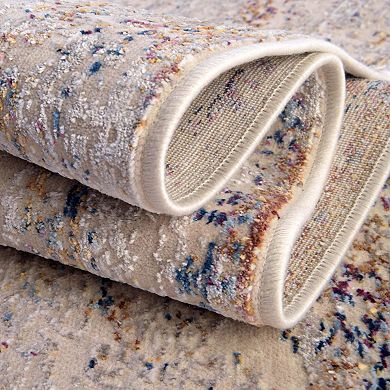 Unique Loom Ombre Deepa Ivory Rug