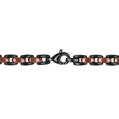 Men's Steel Nation Ion-Plated Stainless Steel Link Chain Necklace