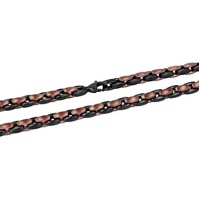 Men's Steel Nation Ion-Plated Stainless Steel Link Chain Necklace