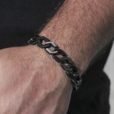Men's Steel Nation Stainless Steel Hexagon Link Bracelet