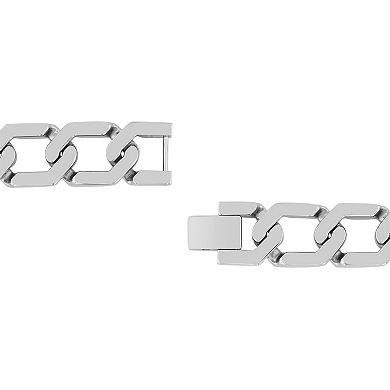 Men's Steel Nation Stainless Steel Hexagon Link Bracelet