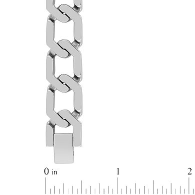 Men's Steel Nation Stainless Steel Hexagon Link Bracelet