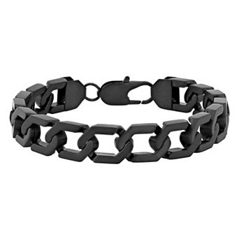 Men's Steel Nation Stainless Steel Hexagon Link Bracelet
