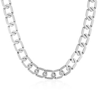 Men's Steel Nation Steel Stainless Steel Hexagon Link Chain Necklace