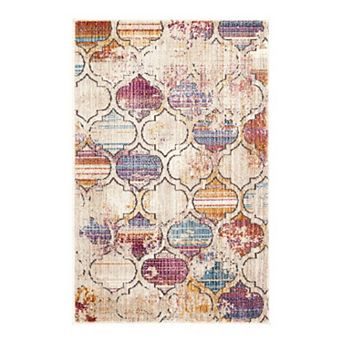 Unique Loom Static Trellis Deepa Throw Rug, Area Rug or Runner