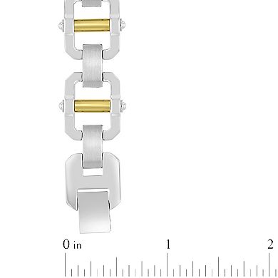 Men's Steel Nation Two Tone Stainless Steel Bracelet