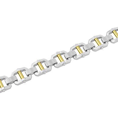 Men's Steel Nation Two Tone Stainless Steel Bracelet