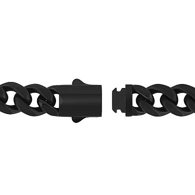 Men's Steel Nation Black Ion Plated Stainless Steel Link Bracelet