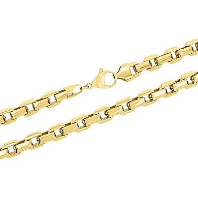 Men's Steel Nation Gold-Tone Stainless Steel Pyramid Link Chain Necklace
