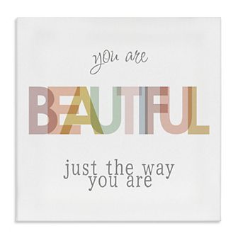 Stupell Home Decor Beautiful Self Confidence Phrase Canvas Wall Art