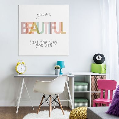 Stupell Home Decor Beautiful Self Confidence Phrase Canvas Wall Art