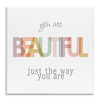 Stupell Home Decor Beautiful Self Confidence Phrase Wooden Wall Art