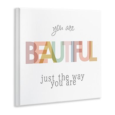 Stupell Home Decor Beautiful Self Confidence Phrase Wooden Wall Art