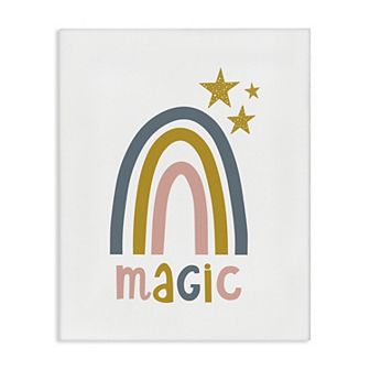 Stupell Home Decor Rainbow with Magic Phrase Canvas Wall Art