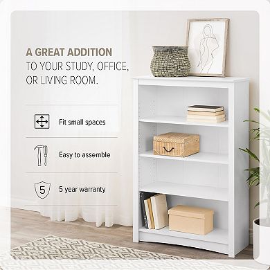 Prepac 4-Shelf White Bookcase